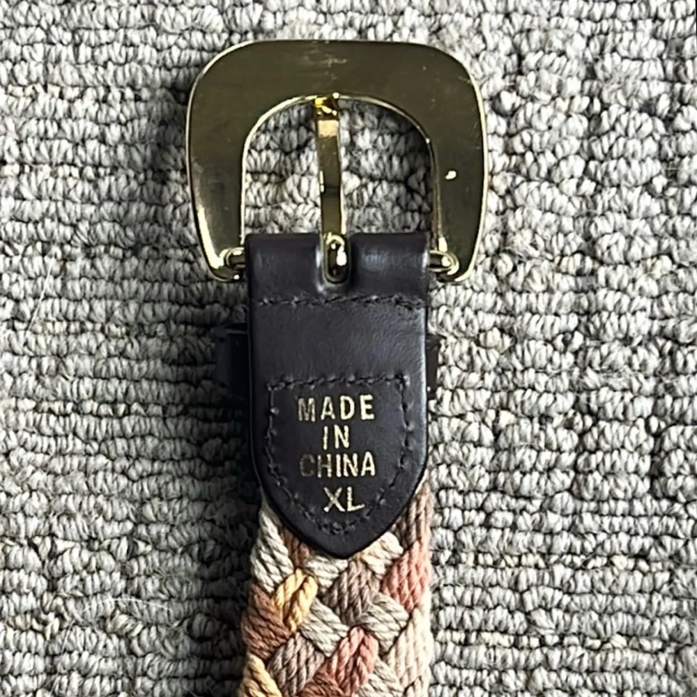 Braided Belt with Gold Buckle